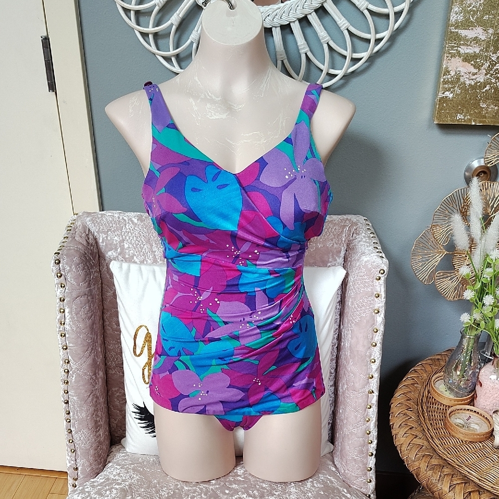 Vintage Retro Pin Up Floral Swimsuit